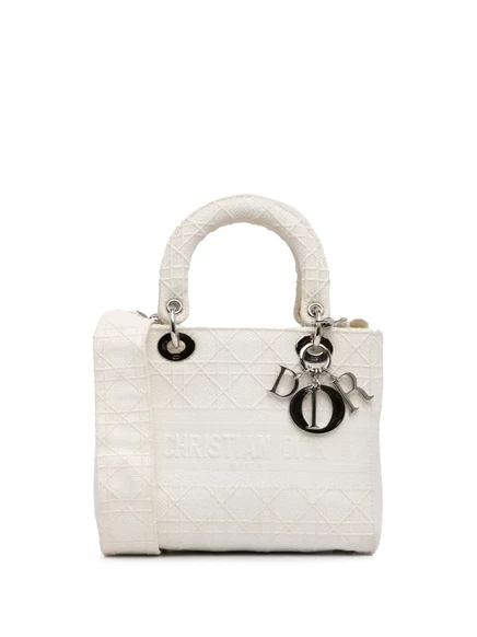 Сумка Christian Dior Lady D-Lite Cannage, белая