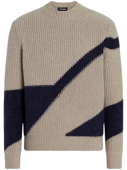 Двухцветный джемпер Zegna neutrals