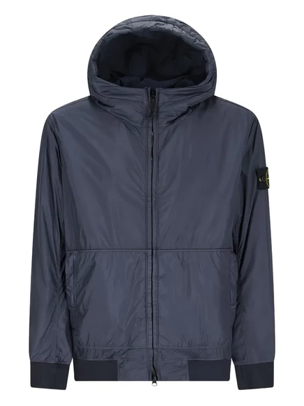 Куртка-бомбер с капюшоном Stone Island blue