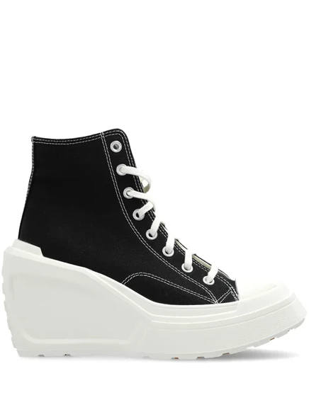 Женские кеды Converse Chuck 70 De Luxe Wedge, черно-белые