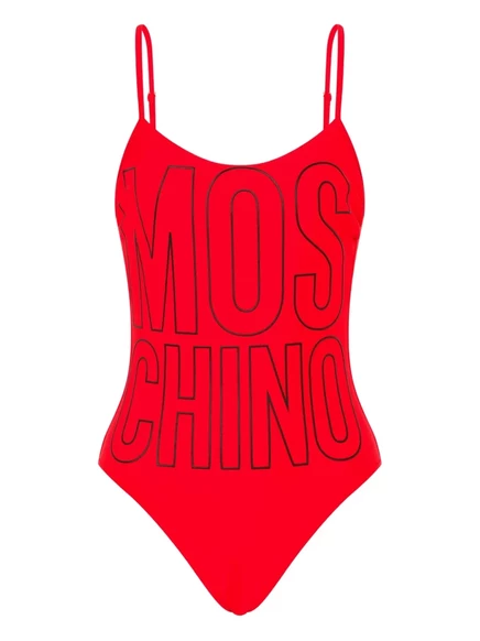 Женский купальник Moschino с логотипом, красный