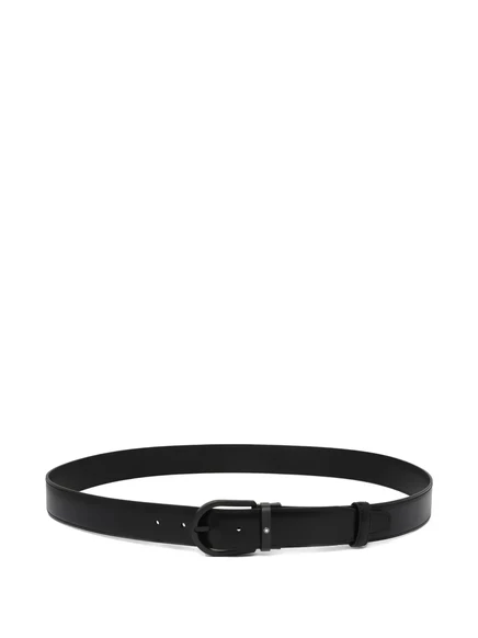 Мужской ремень Montblanc кожаный, черный