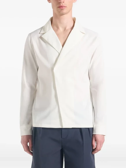 Атласная двубортная рубашка Manière De Voir Alban white