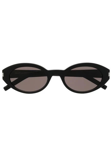 Унисекс солнцезащитные очки Saint Laurent овальные, черные