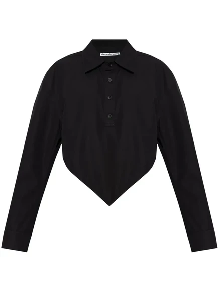 Женская рубашка Alexander Wang из хлопка, черная