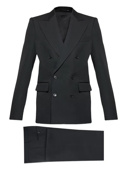 Мужской двубортный костюм DSquared2, черный