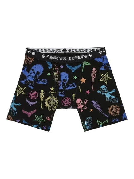 Мужские боксеры Chrome Hearts x Foti с принтом, черные