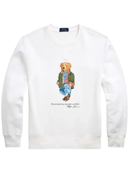 Толстовка Polo Ralph Lauren с рисунком медведя  white