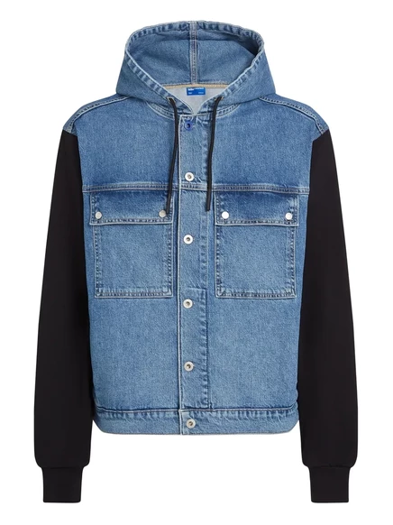 Мужская джинсовая куртка Karl Lagerfeld Jeans с капюшоном, индиго