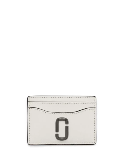 Унисекс кардхолдер Marc Jacobs кожаный с логотипом, кремовый