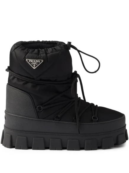 Стеганые ботинки для апре-ски от Prada black