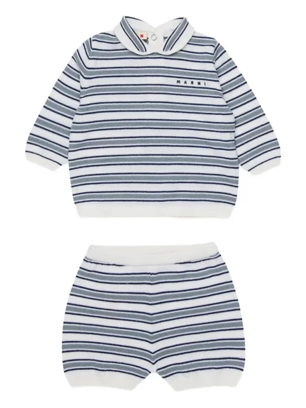 Детский спортивный костюм Marni Kids в полоску, белый