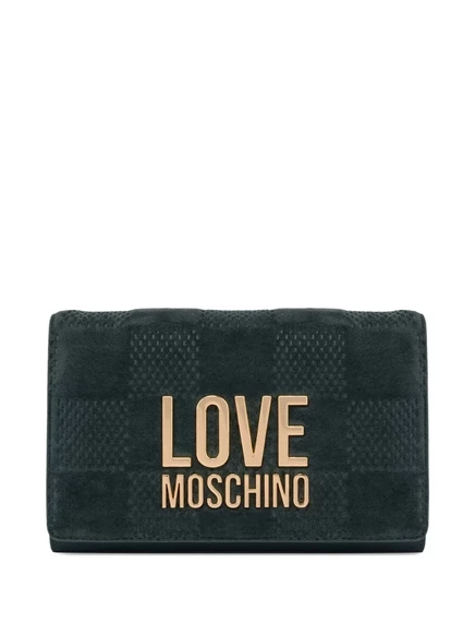 Женская сумка через плечо Love Moschino стёганая, зеленая