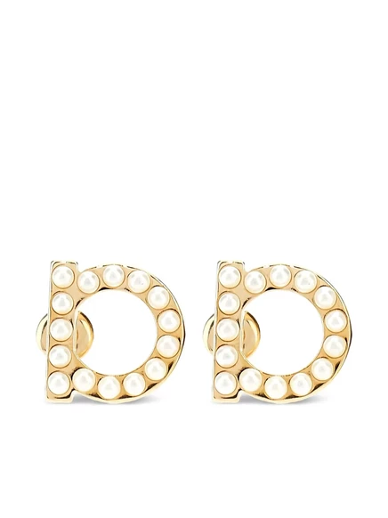 Ferragamo embellished Gancio earrings metallic (2)