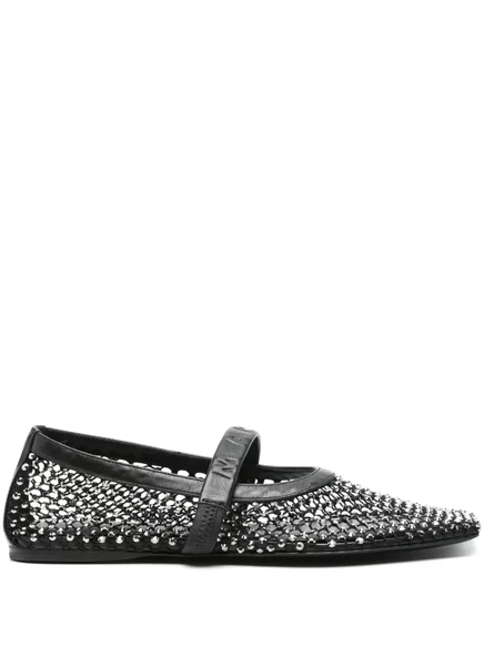 Балетки Marni, украшенные кристаллами black