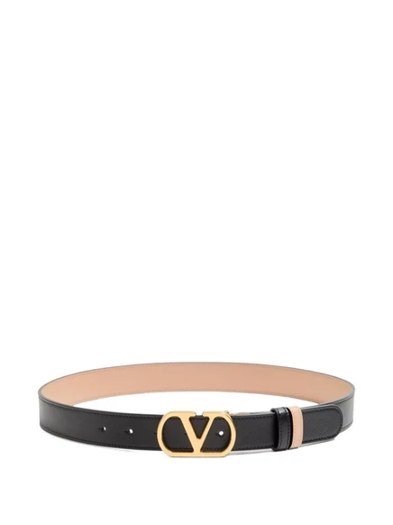 Женский ремень Valentino Vlogo двусторонний, чёрный