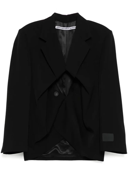 Женский пиджак Alexander Wang с разрезом спереди, черный