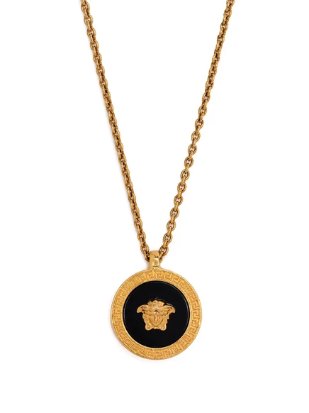 Женское колье Versace Medusa, золотистое/черное