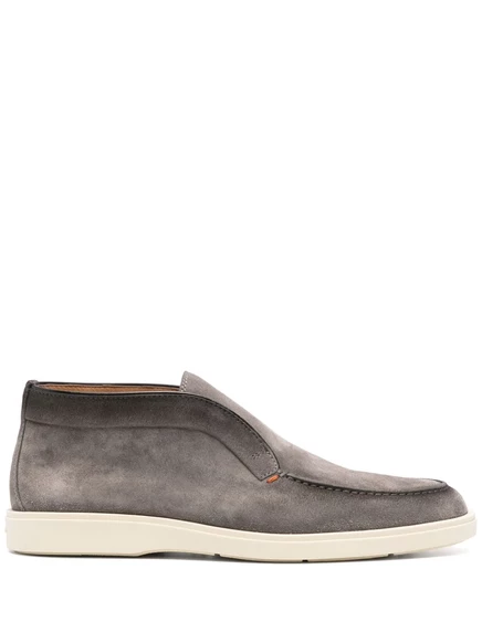 Замшевые ботинки-дезерты Santoni grey