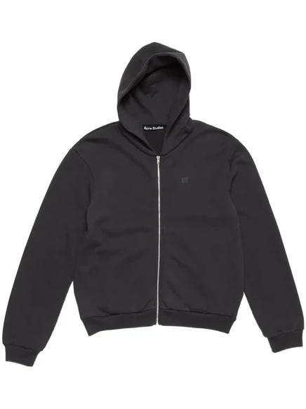 Толстовка с капюшоном Acne Studios на молнии black