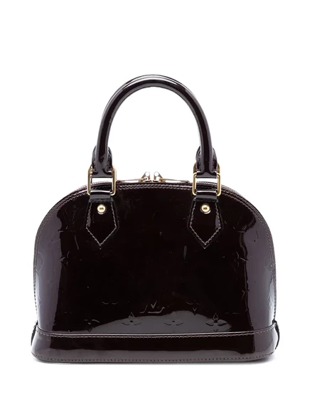 Женская сумка Louis Vuitton Pre-Owned Alma BB Monogram Vernis, фиолетовая