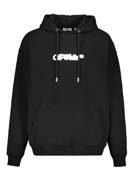Мужское худи Off-White с мотивом стрелы, черное