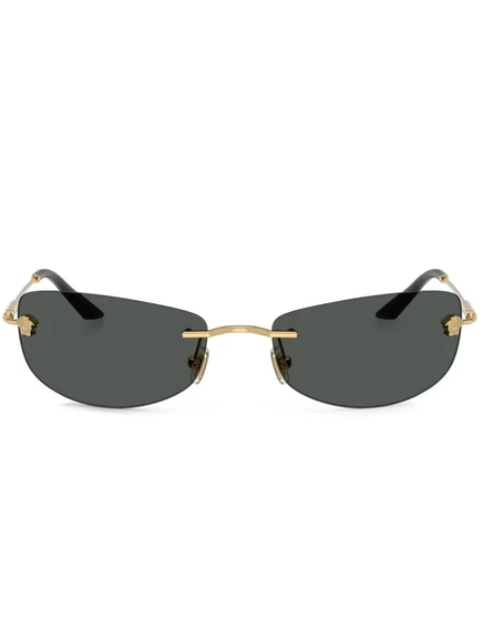 Солнцезащитные очки в прямоугольной оправе Versace Eyewear gold