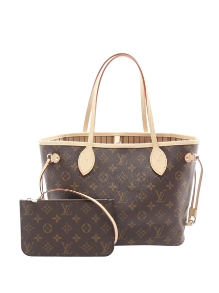 Сумка-тоут с монограммой Neverfull PM, бывшая в употреблении у Louis Vuitton 2021-2025 brown