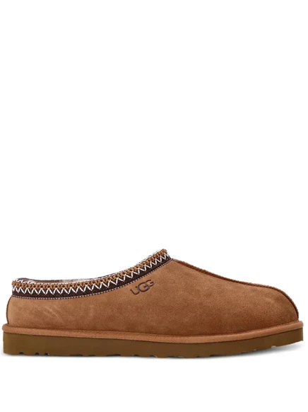 Мужские домашние тапочки UGG с овчиной, коричневые