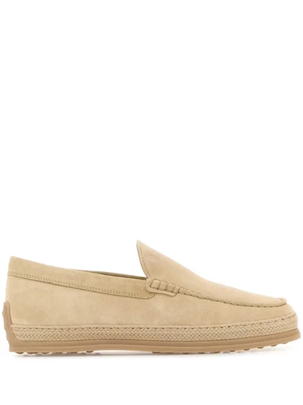 Мужские лоферы Tod's, замшевые, песочно-бежевые
