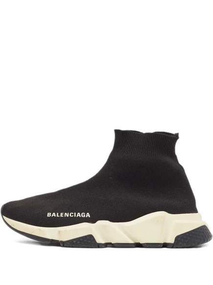 Женские кроссовки Balenciaga Pre-Owned с логотипом, черные