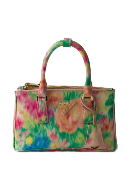 Мини-сумка Prada Galleria, зелёная