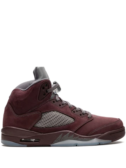 Мужские высокие кроссовки Jordan Air Jordan 5 Burgundy, бордовые