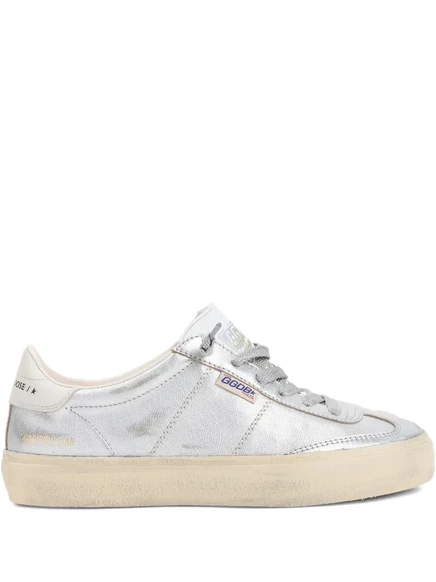 Женские кеды Golden Goose панельные, серебристые