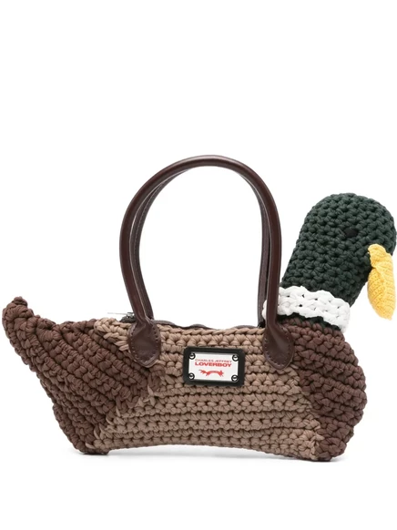 Сумка-тоут Charles Jeffrey Loverboy Duck, коричневая