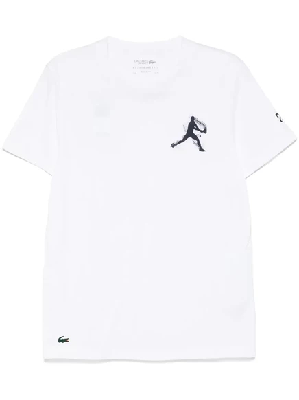 Мужская футболка Lacoste x Novak Djokovic, белая