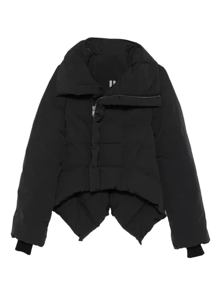 Женская куртка Rick Owens стеганая асимметричная, черная
