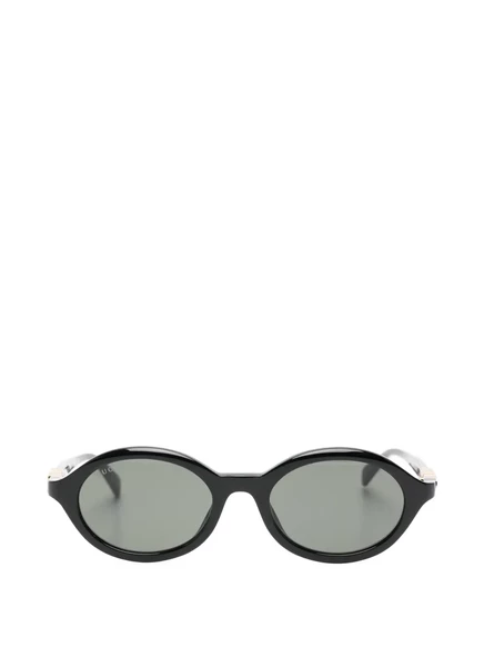 Солнцезащитные очки Gucci Eyewear овальные с логотипом, черные