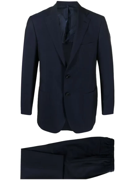 Мужской костюм Kiton, шерсть и мохер, синий
