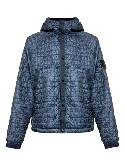 Куртка со стеганой нашивкой с логотипом Stone Island 4100023 blue