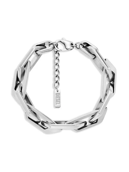 Унисекс браслет Diesel Iconic D, серебристый