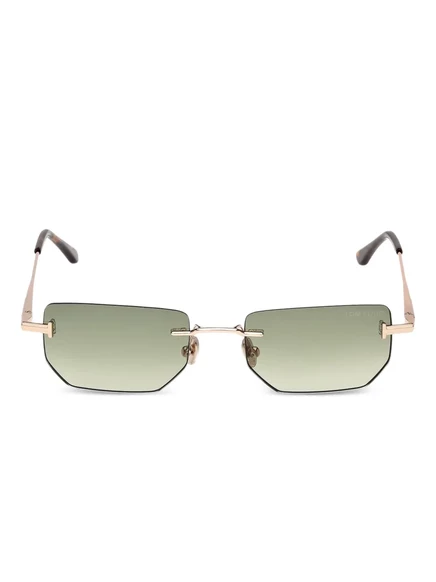 Солнцезащитные очки в прямоугольной оправе TOM FORD Eyewear без оправы gold
