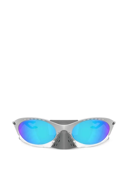 Солнцезащитные очки Oakley Plantaris овальные, серебристые