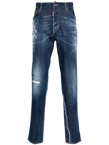 Мужские джинсы DSquared2 Cool Guy зауженные, синие