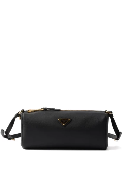 Кожаная сумка через плечо от Prada black