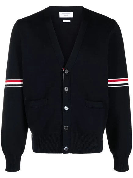 Мужской кардиган Thom Browne 4-Bar триколор, синий