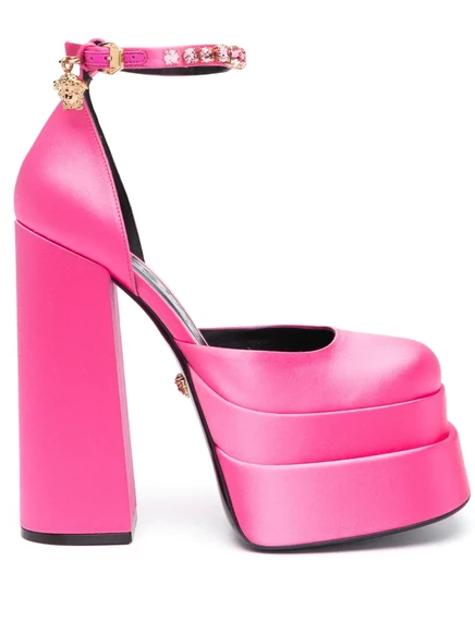 Туфли-лодочки Versace Medusa Aevitas на платформе 160 мм pink