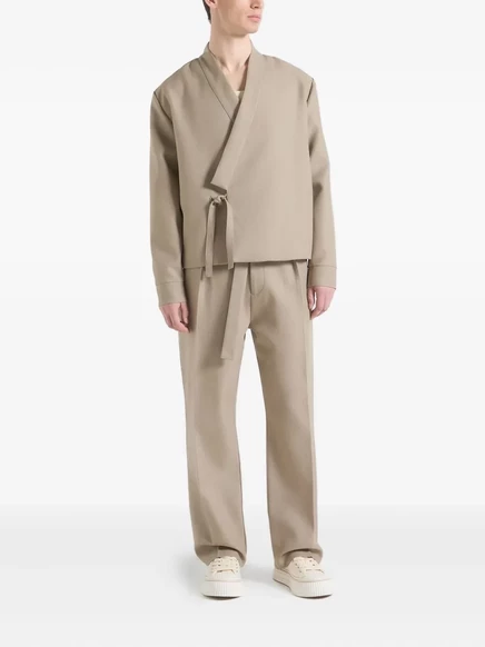 Жакет-кимоно с запахом Manière De Voir Robin с текстурой робина neutrals