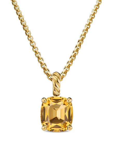Подвеска David Yurman из желтого золота 18 карат с цитрином 