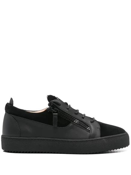Кроссовки Giuseppe Zanotti Frankie с низкой посадкой и двойной молнией black
